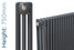 NF3-A-750-TH - Infinity Anthracite 3 Column Radiator 4 Sections H750mm X W208mm NF3-A-750-TH - Infinity Anthracite 3 Column Radiator 4 Sections H750mm X W208mm